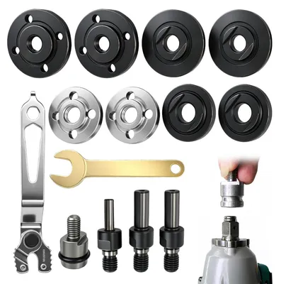 Winkelschleifer-Zubehörset, 10-teilig, Adapter, Verbindungsstangen, Schlüssel