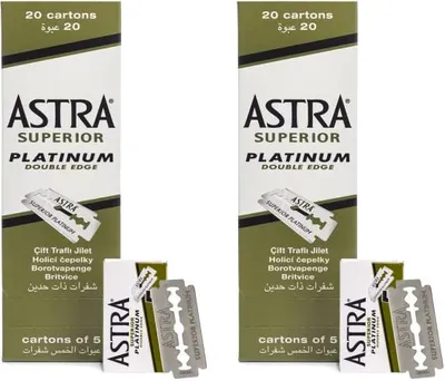 Produktbild von 2 x Astra Rasierklingen Ersatzklingen Superior Platinum 100er Pack