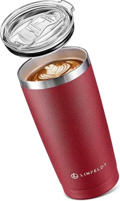 Obrázek produktu pro Termohrnek Unyqoos® o objemu 590 ml z nerezové oceli s víkem – vakuově izolovaný, udržuje nápoje teplé až 3 hodiny / studené až 9 hodin, ideální do auta a na cesty