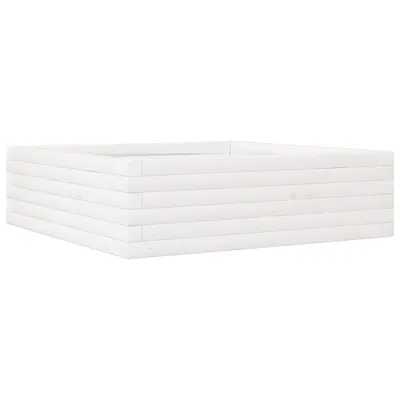 Obrázek produktu pro vidaXL květináč bílý 80x80x23 cm z masivního borovicového dřeva