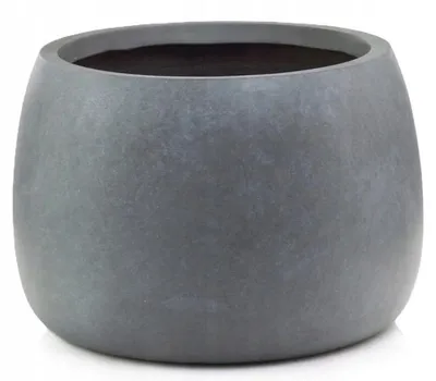 Produktbild von Fiberclay Blumentopf Schale 33 cm Grau in Betonoptik für Garten und Terrasse
