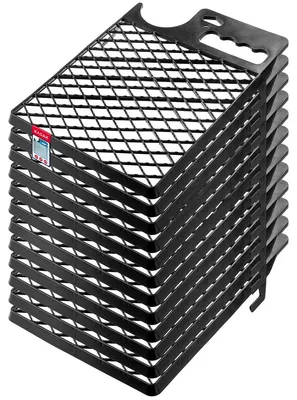 Productafbeelding van Schraaprooster - Kunststof - 30,5 x 23 cm - 12 stuks - Zwart