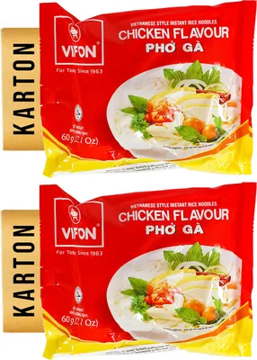 Produktbild von Vifon Pho Ga Instant Reisnudeln Huhngeschmack 60x60g