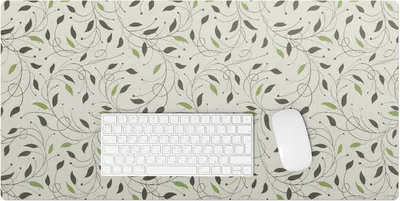 Produktbild von Pflanzenblattmuster – Schreibtischunterlage – Rutschfeste Tischunterlage – Schreibtischmatte für Büro & Zuhause – Schreibunterlage – Mauspad – Tischmatte – 90 x 45 cm