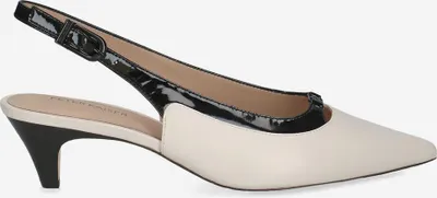Produktbild von Peter Kaiser 79504 134, Peeptoes & Slingpumps in Cremeweiß/Schwarz für Damen, Größe 35,5