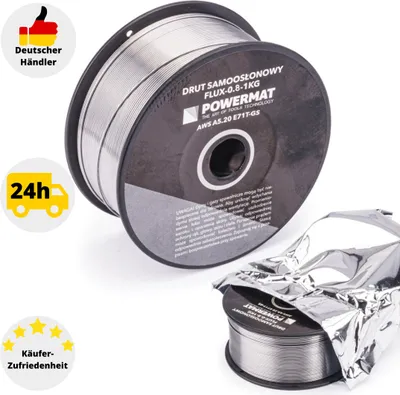 Produktbild von MIG MAG FLUX Fülldraht Schweißdraht E71T-GS Selfshield 1kg 0,8 mm Draht Rolle