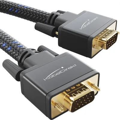 Obrázek produktu pro KabelDirekt VGA kabel k monitoru 3 m, Full HD, D-Sub 15, černý