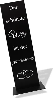 Produktbild von Gartenschild Metall Deko Schild schwarz Spruchtafel Hochzeit