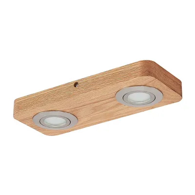 Produktbild von Lindby LED-Deckenleuchte Mikari, 30 cm, Holz, schwenkbar