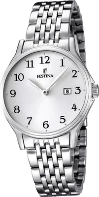 Produktbild von Festina Edelstahl Damen-Herren Uhr F16748/1 Armbanduhr silber Klassik D2UF16748/1