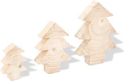 Produktbild von Deko Tannenbaum aus Holz 14cm | Tannenbaum Holz Deko