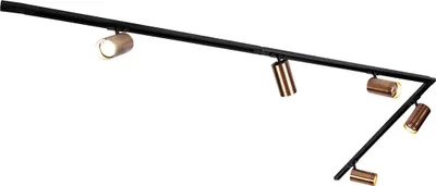Produktbild von QAZQA - Modern Modernes Schienensystem I Spotlight I Deckenspot I Deckenstrahler I Strahler mit 5-flammig Spot I Spotlight I Deckenspot I Deckenstrahler I Strahler I Lampe I Leuchten Dunkelbronze 1-Ph