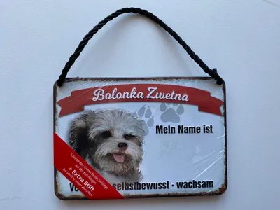 Produktbild von Kulthänger Blechschild Bolonka Zwetna KH-PET005