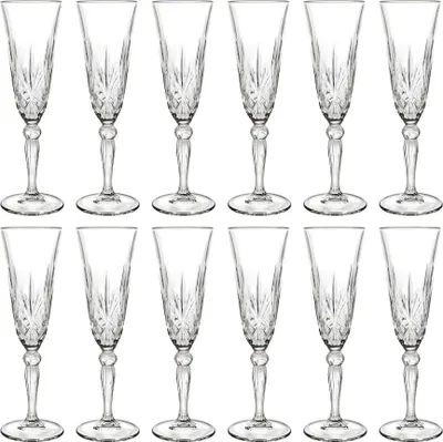 Produktbild von RCR Crystal Melodia Champagnergläser aus Glas – 160 ml – 12 Stück