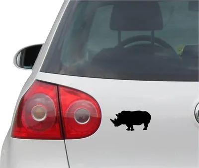 Produktbild von Aufkleber / Autoaufkleber - JDM - Die cut - RHINOCEROUS - Folie Auto Decal Sticker #1736 - schwarz - 177mm x88mm