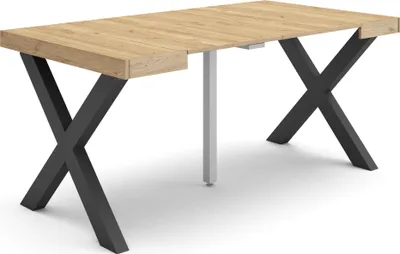 Immagine prodotto di TAPA Consolle allungabile, 160x90x73cm, Per 8 persone, Gambe in legno, Rovere