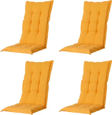 Produktbild von Madison – Gartenstuhlkissen High Back Panama golden glow – Ca. 123x50 cm - 4er-Set