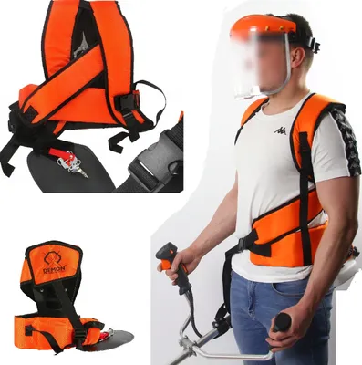 Produktbild von Tragegurt für Motorsense Freischneider Doppelschultergurt Rasentrimmer Geschirr Schultergurt, Einstellbare, Motorsense, Trimmer, Rasentrimmer