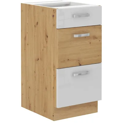 Immagine prodotto di Cassettiera ADARA - larghezza 40 cm, bianco / rovere artigianale