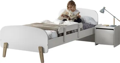 Produktbild von Kinderzimmer Set Karilynn 2 Bett mit Nachtkommode Holz+MDF weiß