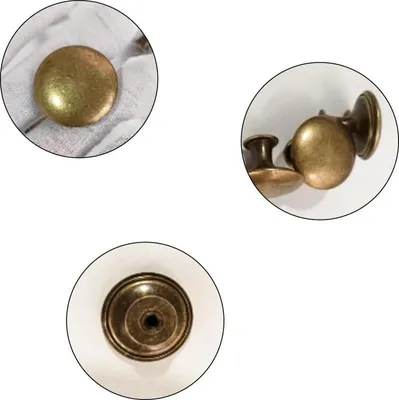 Produktbild von Vintage Möbelknöpfe antik Bronze - 10 Stück - Schubladengriffe
