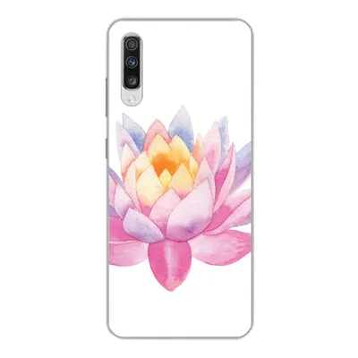 Produktbild von MuchoWow® Handyhülle Schutzhülle Hülle für Samsung Galaxy A70 Aquarell - Blume - Seerose Silikon Softcase Handy Hülle - Schutzhaube