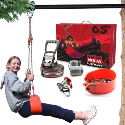 Image de Kit de poulie pour tyrolienne Fofana Ninja Slider - 20 m - 65 pieds
