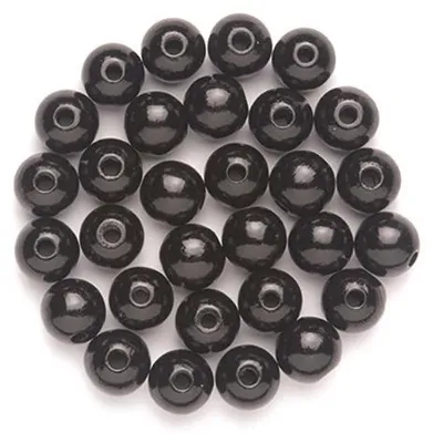 Produktbild von Glorex Holzperle schwarz 6 mm - 118 Stück