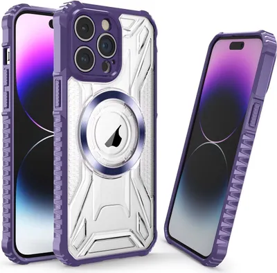 Produktbild von König Design Hülle kompatibel mit Apple iPhone 15 Pro Kunststoff Soft Handyhülle - Handy Case Dunkelviolett