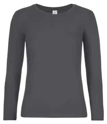 Image de B&C - T-shirt « #E190 » à manches longues pour femmes FK2610 (S) (gris foncé)