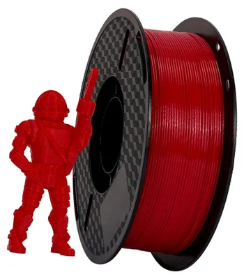 Produktbild von PETG 3D-Drucker-Filament, 1,75 mm, Hochgeschwindigkeitsdruckmaterial mit einer Genauigkeit von ± 0,02 mm, geeignet für die meisten FDM-3D-Drucker – Rot, 1 kg Rolle