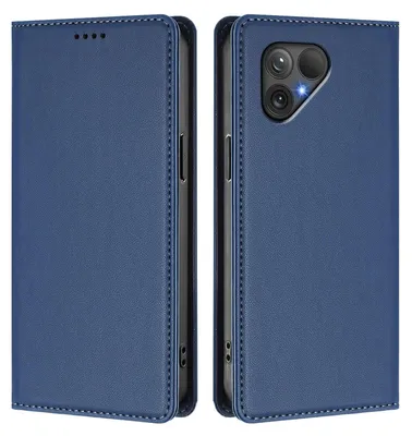 Immagine prodotto di Custodia in pelle per Fairphone 5, custodia a libro magnetica in Finto cuoio con supporto, blu scuro