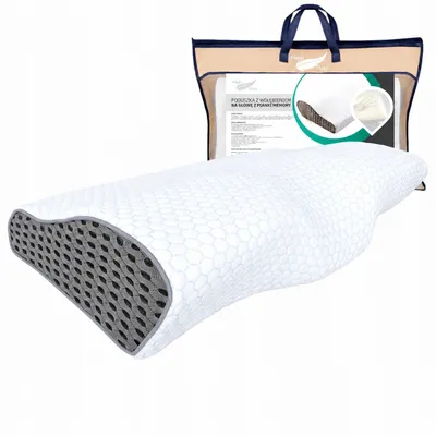 Zdjęcie produktu dla Ortopedyczna poduszka podpierająca kark z pianki memory – profilowana poduszka do spania – ergonomiczna poduszka z wycięciem na szyję dla lepszego snu