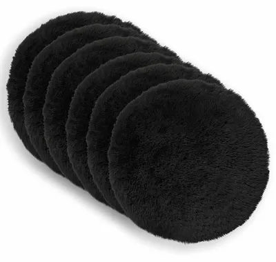 Produktbild von vidaXL Kissenbezug 6 pcs HEERLEN Schwarz Ø 40 cm PV Fleece