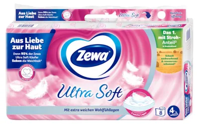 Obrázek produktu pro Zewa Ultra Soft toaletní papír pro lásku k pokožce 8x150 listů