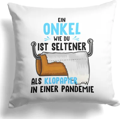 Produktbild von 22Feels Bester Onkel Geschenk Geburtstag Weihnachten Deko Kissen Männer Dekoration Herrentag von Nichte Neffe Wohnaccessoire Wohnzimmer Schlafzimmer Couch