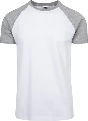 Obrázek produktu pro Pánské tričko Urban Classics Raglan Contrast Tee wht/gry - 5XL