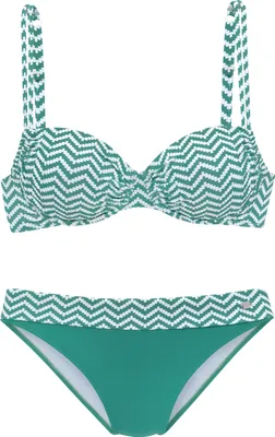 Produktbild von JETTE Bügel-Bikini grün-weiß Größe 38 Cup E