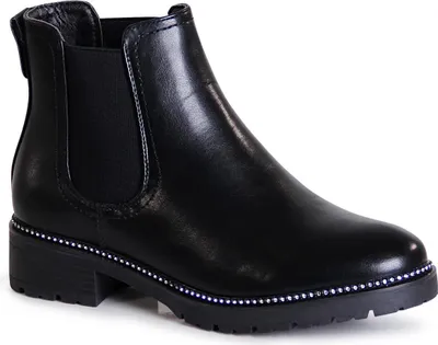 Produktbild von topschuhe24 1611 Damen Chelsea Boots Glitzer, Farbe:Schwarz, Größe:36 EU
