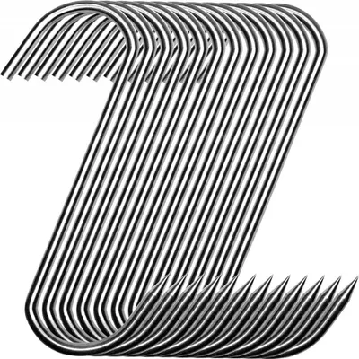 Produktbild von 12er,S-Haken,aus,Edelstahl,rostfrei,und,korrosionsfrei,15cm,S-f?rmige,Haken,in,der,Kš¹che,Badezimmer,Schlafzimmer,Wohnzimmer,Bš¹ro