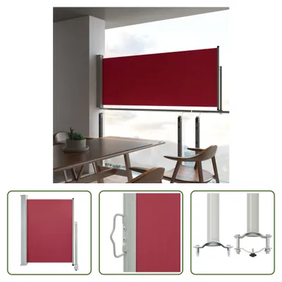 Produktbild von The Living Store Ausziehbare Seitenmarkise 100x300 cm Rot