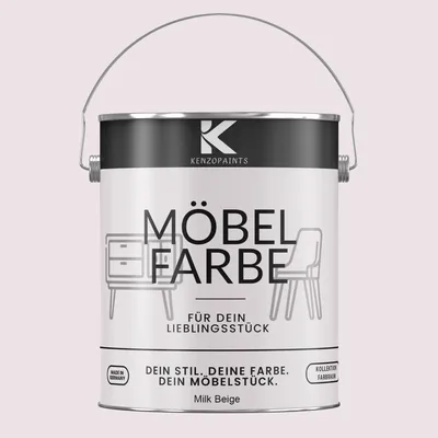 Produktbild von Kenzopaints 2,5Liter Möbelfarbe Möbellack Buntlack Farbraum - Milk Beige