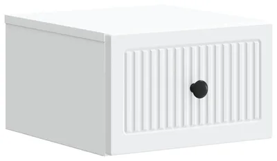 Image de Cabinet de chevet mural avec tiroir Blanc 33 x 34,5 x 20 cm