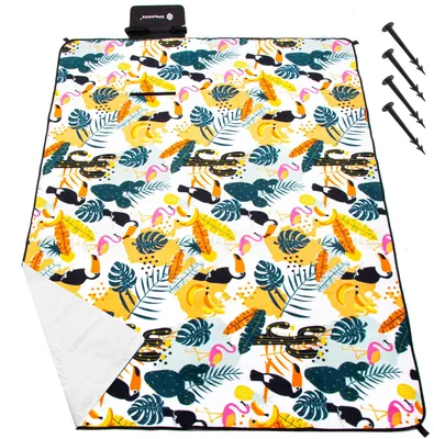Productafbeelding van Picknickkleed | Picknickdeken | Buitenkleed | Picknick | 220 x 180 cm | Veelkleurig | Tropisch