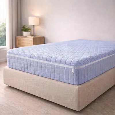 Zdjęcie produktu dla Struktura strony: "Strony główne" – "Teide" – "Pokrowiec na materac" – "105 cm" – "Ochraniacz na materac" – "Pokrowiec na materac z zamkiem" – "Ochraniacz na materac antyalergiczny" – "105 cm" – "Łóżko" – "Niebieskie"