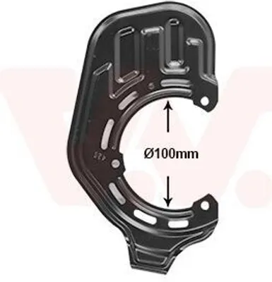 Produktbild von VAN WEZEL Spritzblech Bremsscheibe für OPEL Meriva A (X03) Vorne Rechts 3781372 Ankerblech