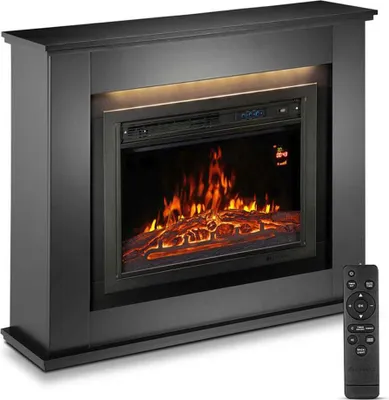 Zdjęcie produktu dla Kominek elektryczny 51203, z wentylatorem, 1000/2000 W, z ogrzewaniem i efektem płomienia, czarny
