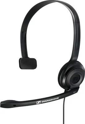 Image de Sennheiser PC 2 CHAT, Câble, Bureau/Centre d'appels, 42 - 17000 Hz, 55 g, Casque avec microphone, Noir