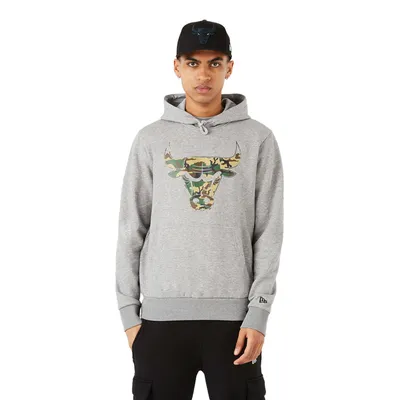 Produktbild von New Era NBA Chicago Bulls Infill Logo Kapuzenpullover Herren grau L
