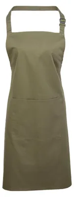 Produktbild von Premier Workwear PR154 | Colours Bib Apron With Pocket - 72 x 86 cm - Waschbar bis 60 - Farbe: Olive (ca. Pantone 378) - Größe: 72 x 86 cm